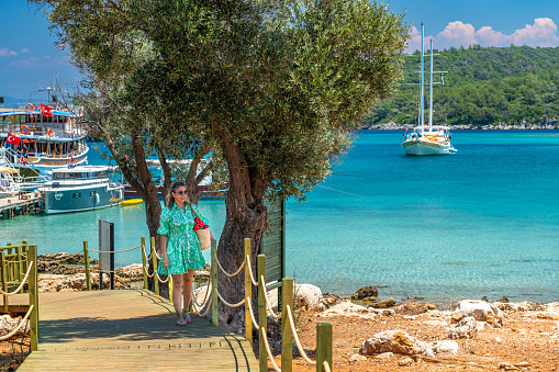 Türkiye de Mugla ili Marmaris ilçesindeki Sedir adası.