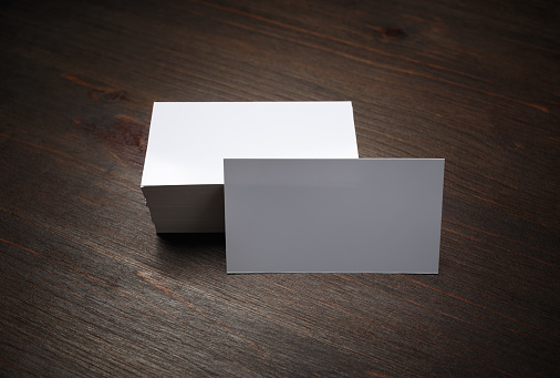 Blank business cards. Mockup for branding identity. Template for graphic designers portfolios.