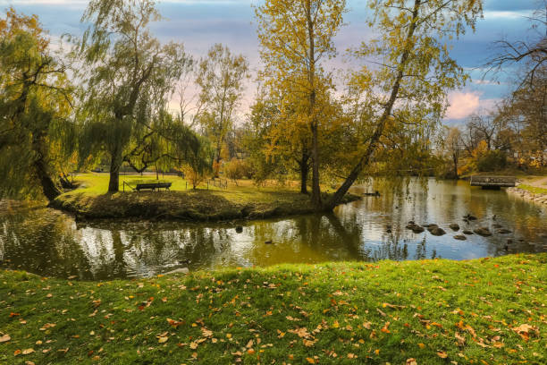 istock Park in the town Cesis, latvia 1465549957