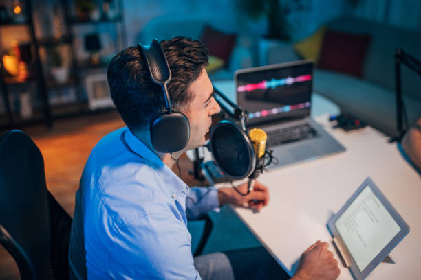 istock People in the podcast studio talking and recording 1465562444
