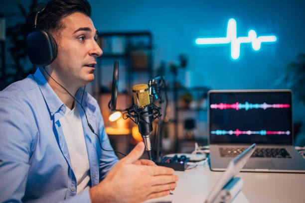 istock People in the podcast studio talking and recording 1465565239