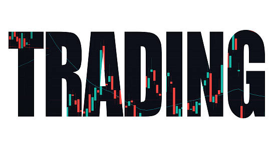 Trading Letters Trading Text With Stock Chart Candlebars Infill Stock Illustration ...