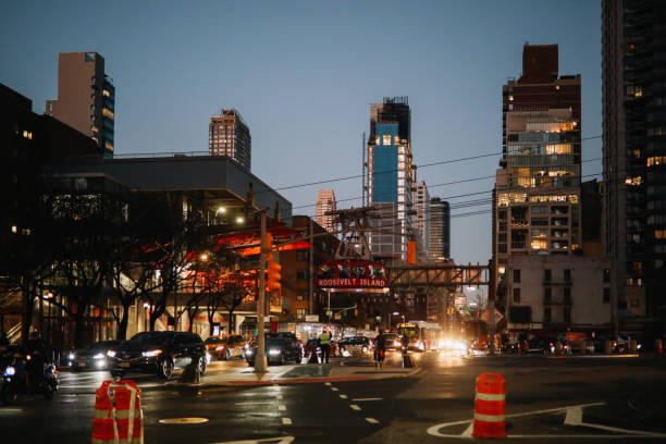 istock streets of Manhattan, NY at night 1465570420