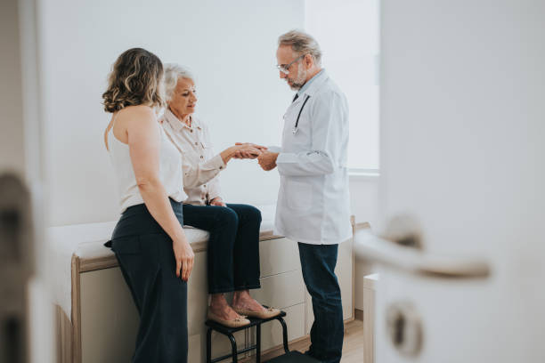 istock Taking the elderly mother to a doctor's appointment 1465572886