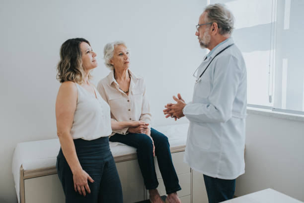 istock Taking the elderly mother to a doctor's appointment 1465572933