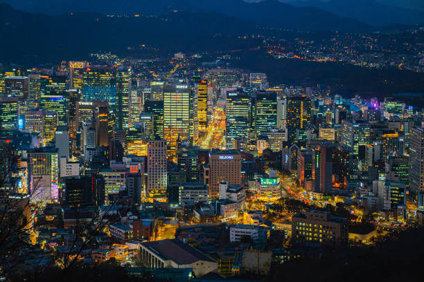 istock A view of the illuminated city lights. 1465574168