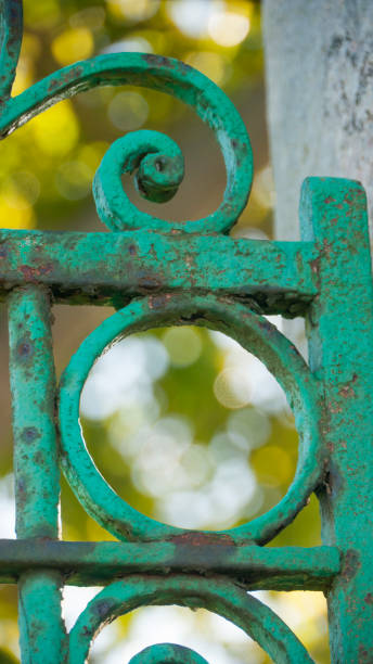 istock Circle in old metallic fence 1465582606