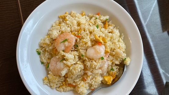 Shrimp Fried Rice on The plate