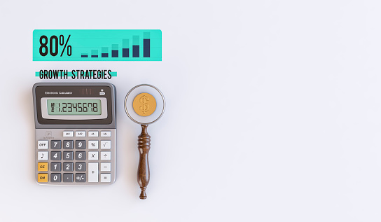 Tax form in Australia, money, calculator, pencil, glasses and coffee on wooden table