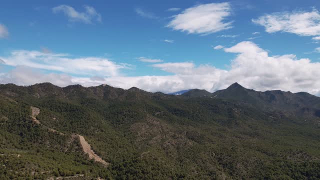 Hyperlapse of mountainous landscape and moving clouds. Sierra Nevada. Granada. Spain.