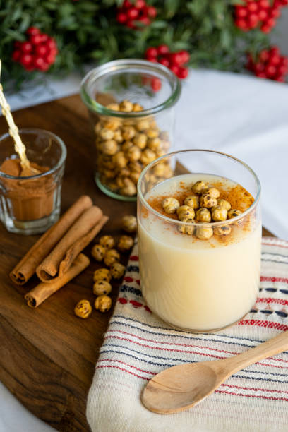 Boza. Traditional Turkish drink made with the fermentation of millet stock photo