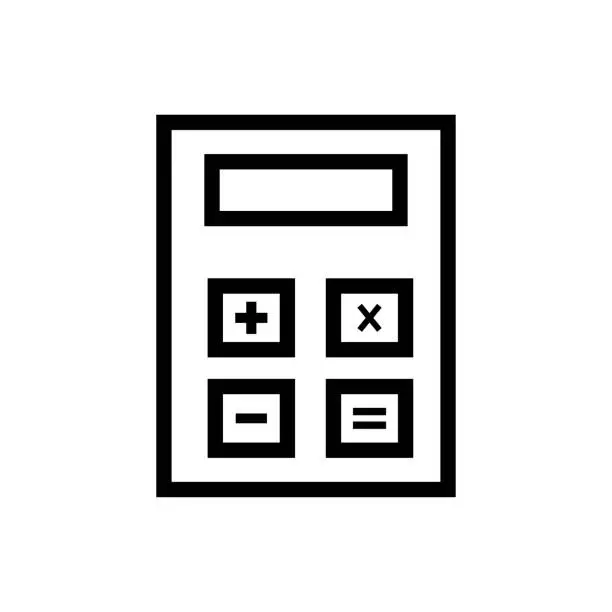 Vector illustration of calculator icon, vector ,illustration, template,  collection, trendy style