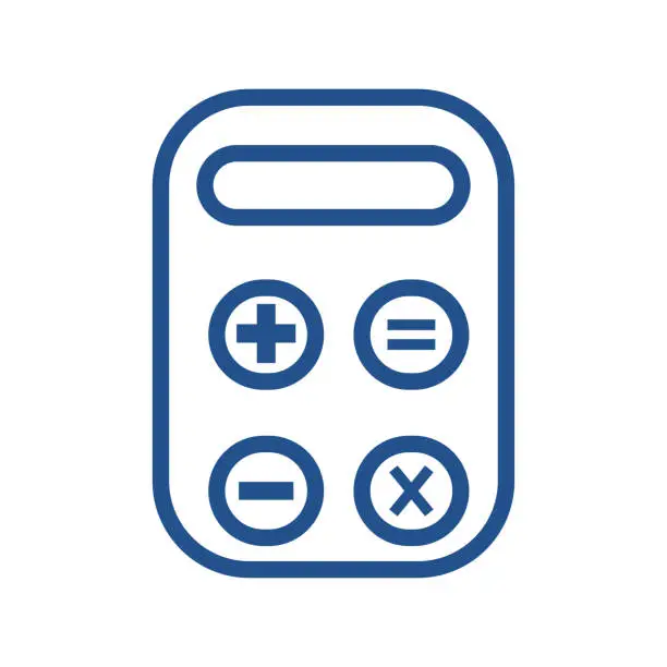 Vector illustration of calculator icon, vector ,illustration, template,  collection, trendy style