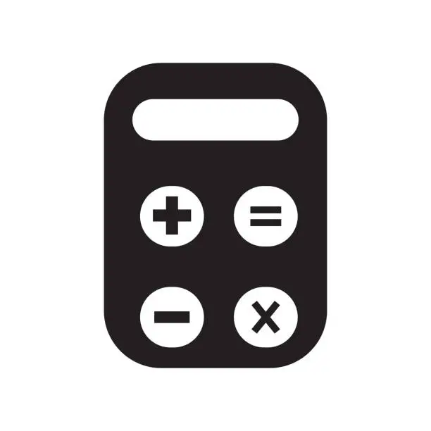 Vector illustration of calculator icon, vector ,illustration, template,  collection, trendy style