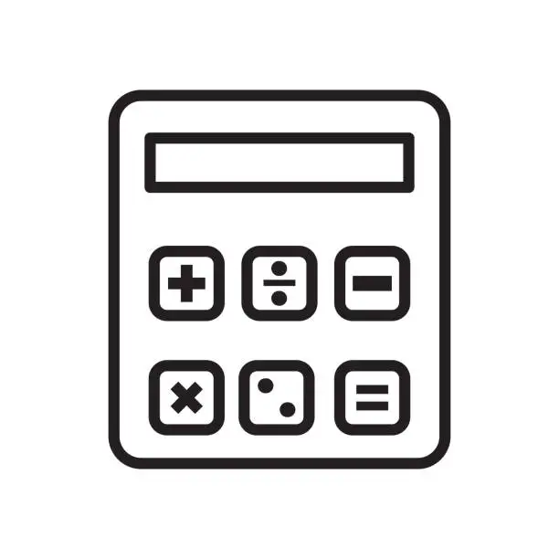 Vector illustration of calculator icon, vector ,illustration, template,  collection, trendy style