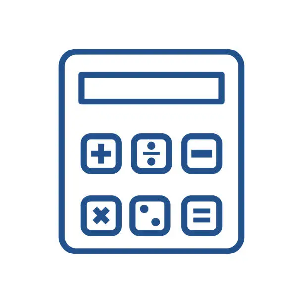 Vector illustration of calculator icon, vector ,illustration, template,  collection, trendy style