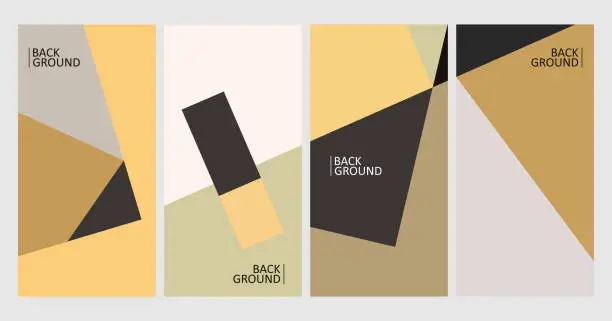 Vector illustration of Vector Geometric Minimalism Color Block Abstract Backgrounds,Template Banner Cover and Poster Trendy Collage Colors for book, Cover, Social media story,and Page Layout.