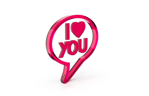 istock 3d render of speech bubble with phrase I Love You with  a heart on white background 1465594265