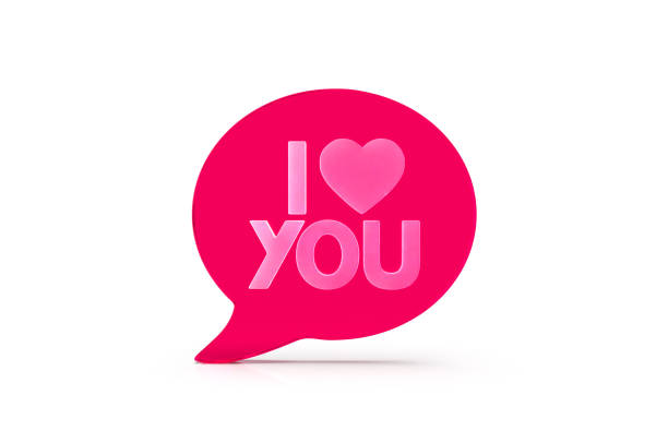 istock 3d render of speech bubble with phrase I Love You with  a heart on white background 1465594723