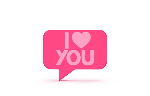 istock 3d render of speech bubble with phrase I Love You with  a heart on white background 1465594829