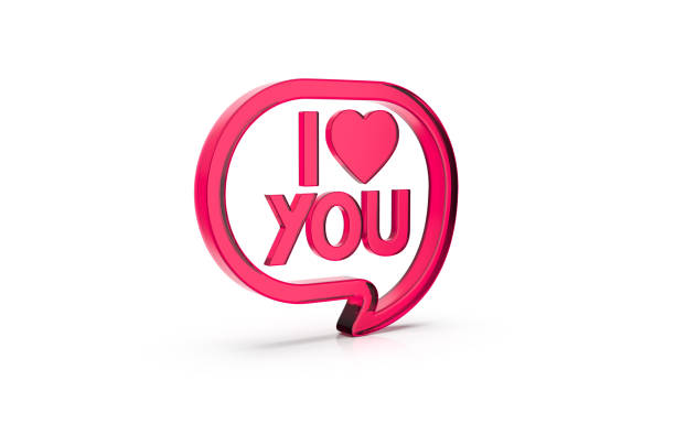 istock 3d render of speech bubble with phrase I Love You with  a heart on white background 1465595653