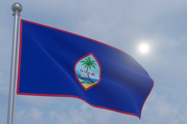 istock National Flag in the Wind  -Guam 1465597699