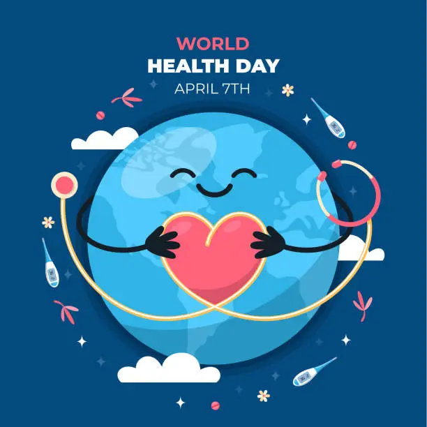 Vector illustration of World health day illustration