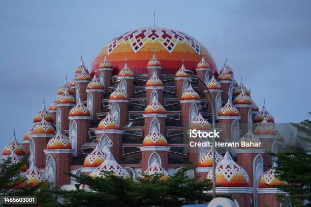 The 99 Dome Mosque In Makassar Stock Photo - Download Image Now - Makassar, Ancient, Architectural Dome