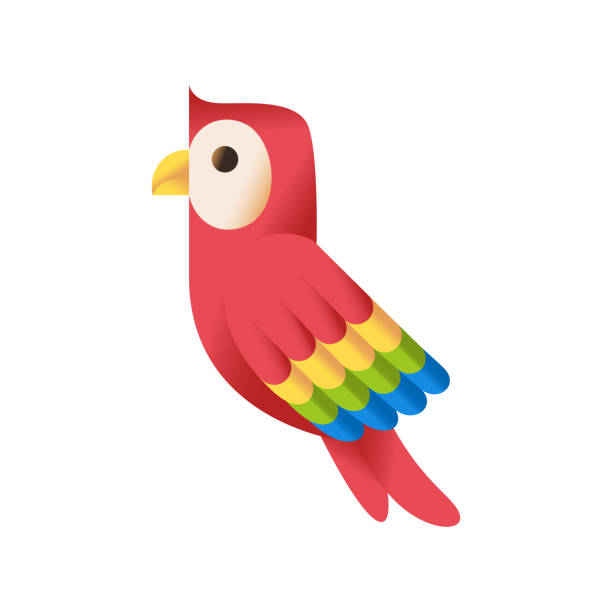 istock Isolated colombian macaw Colombian fauna Vector 1465604311