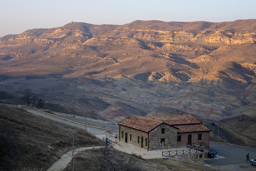 Part of the complex of David Gareja (Bertubani Monastery) is located on the Azerbaijan–Georgia border and has become subject to a border dispute between the two countries.