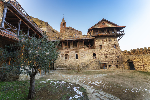 David Gareja monastery is rock-hewn Orthodox monastery in the Kakheti region. It is on the border of Georgia and Azerbaijan.