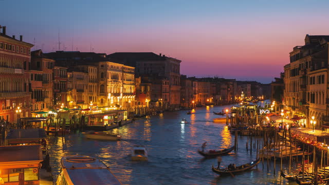 Timelapse of Grand Canal, Venice, Italy