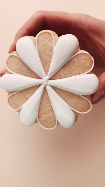 cookies in the shape of a daisy flower.