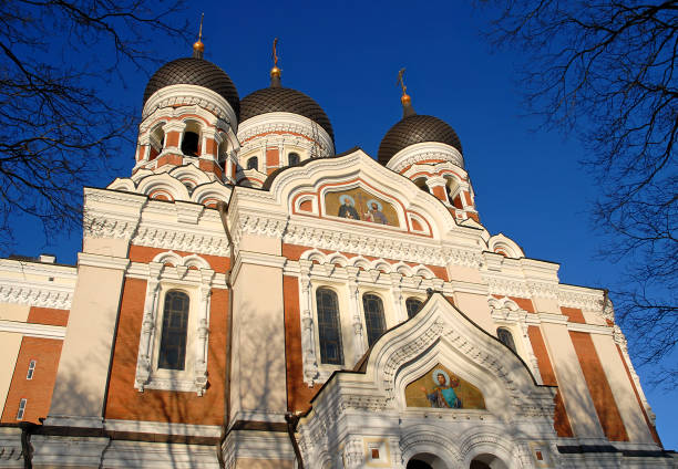 собор александра невского в таллинне, эстония - alexander wilson стоковые фото и изображения