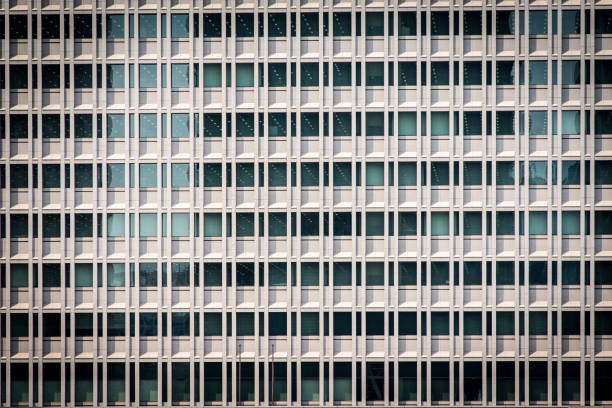 istock Large office building facade of windows 1465621920