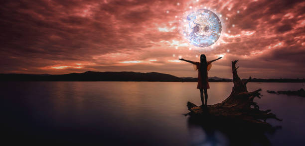 istock Abstract science digital connection around the world in hand on morning sky background The composition of this image was decorated by NASA. 1465625579