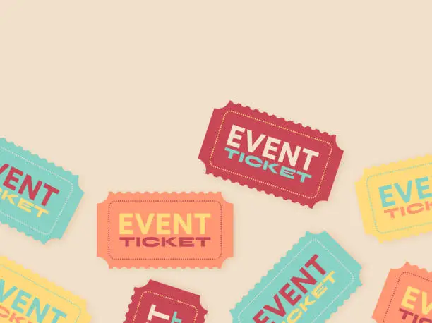 Vector illustration of Event Ticket Background