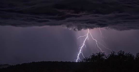 Lightning, thunder cloud dark cloudy sky background