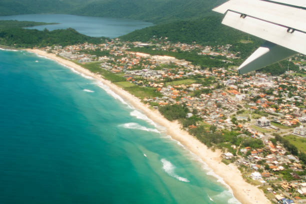 istock FLORIANOPOLIS, BRAZIL - JANUARY 20, 2023 : view of Florianopolis from an airplane 1465629526