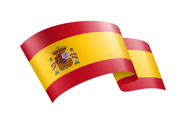 Spain Flag Ribbon. Spanish Flag Header Banner. Vector Stock Illustration Spain Flag Ribbon. Spanish Flag Header Banner. Vector Stock Illustration spanish flag stock illustrations