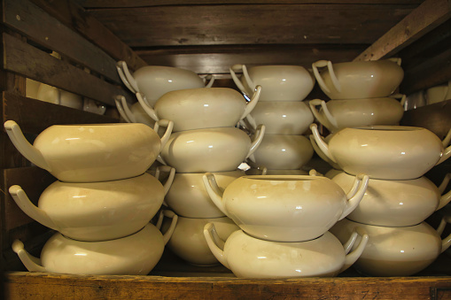 Old porcelain soup bowls
