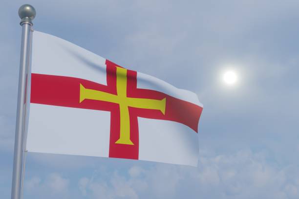 istock National Flag in the Sun - Guernsey 1465637288
