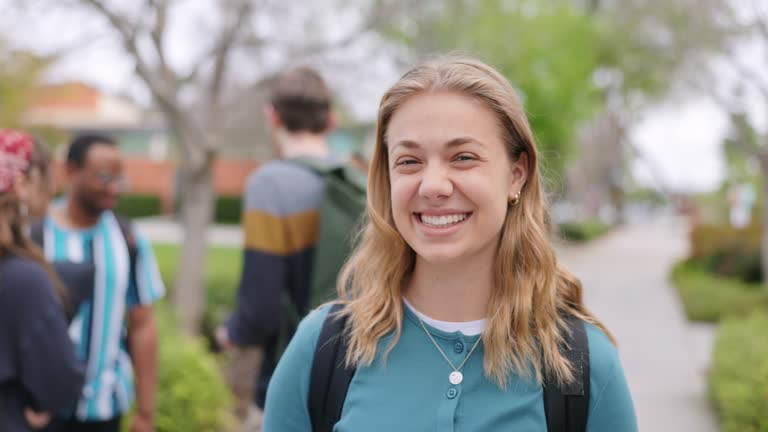 Portrait of a young female college student