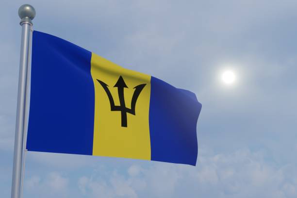 istock National Flag in the Sun - Barbados 1465637511