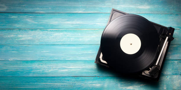 istock Vinyl records. Music background. Copy space. Banner 1465649403