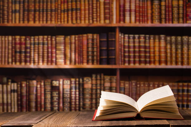 istock Vintage old hardback books. Education background. Back to school. Copy Space. 1465649886