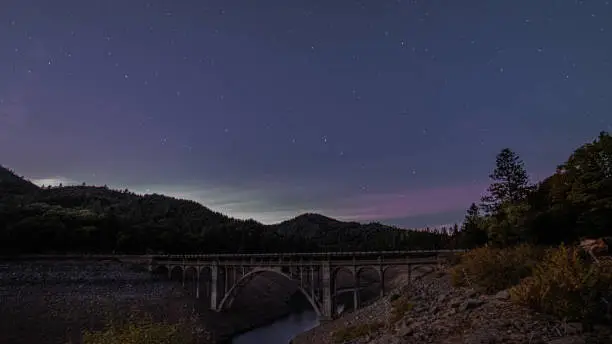 Charley Creek flows into Shasta Lake, and this bridge had to be raised when the man-made lake opened.
