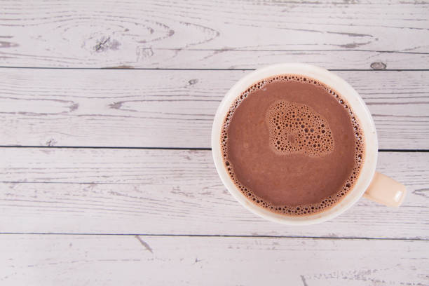Cup of hot chocolate stock photo