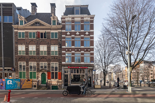 Amsterdam, Netherlands, February 13, 2023; Rembrandt House Museum, former residence of the famous Dutch painter Rembrandt van Rijn.