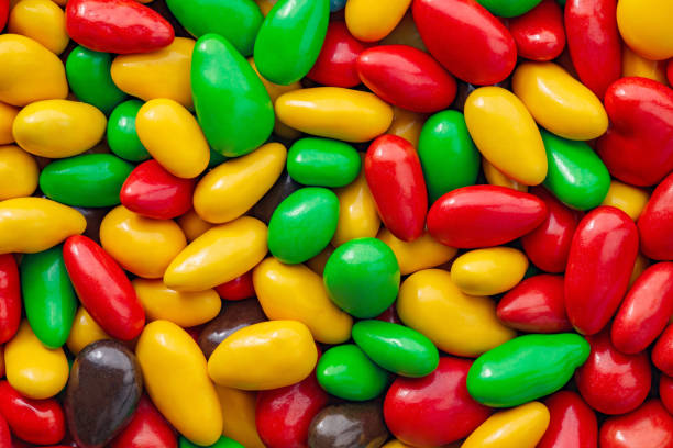istock Candy seeds in multi colored sweet glaze in bulk, close-up, wallpaper background, full depth of field 1465671623